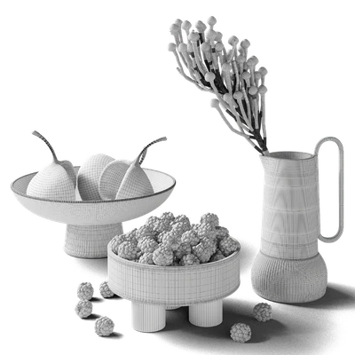 Decorative set 77 Blackberry and brunia — Ver 5