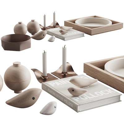 077 Living decor set NEUTRAL BIRDS 00 — Ver 1