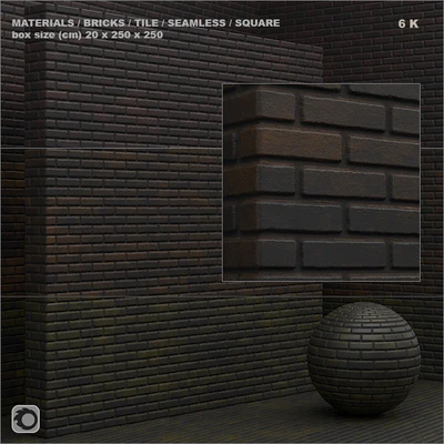 Material (seamless) - brick, tile set 5 — Ver 1