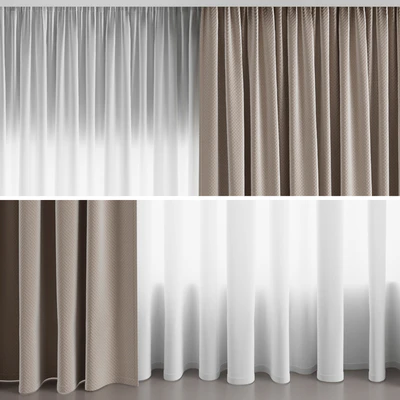 Tulle Curtain Beige Set — Вид 4