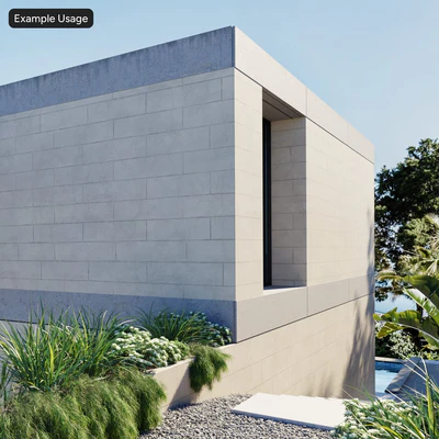 slim concrete block wall texture beige — View 7