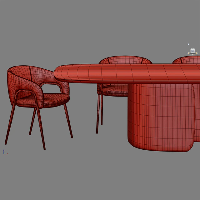 Bonaldo Mellow table and Alley chair — Descargar
