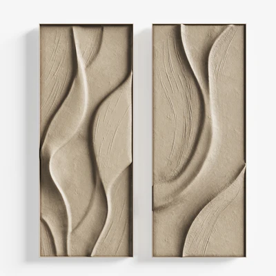 Folded wall art set 02 in three colors — Ver 7
