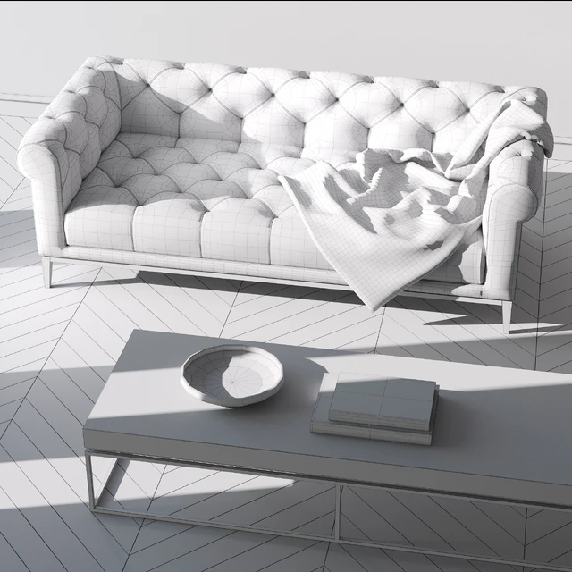 ITALIA CHESTERFIELD FABRIC SOFA — Descargar