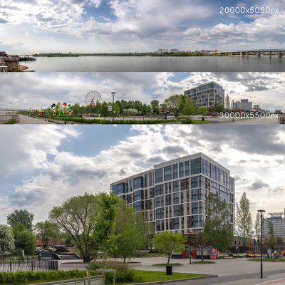 Panoramas of Novosibirsk. Left bank and park — Ver 1