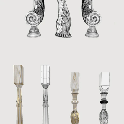 Pillars, balusters for stairs. — Ver 2