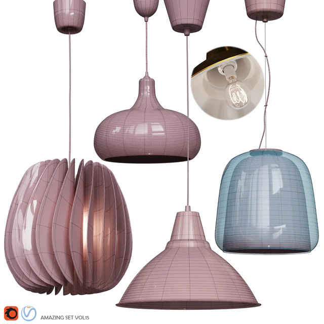 Four Pendant Lights amazing set vol. 15 — Descargar