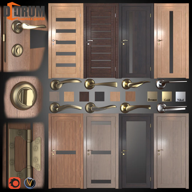 8 doors (6 colors) + 8 handles (3 colors) — Descargar