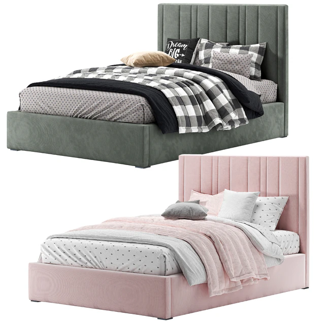 RH Teagan Upholstered Platform Bed — Descargar