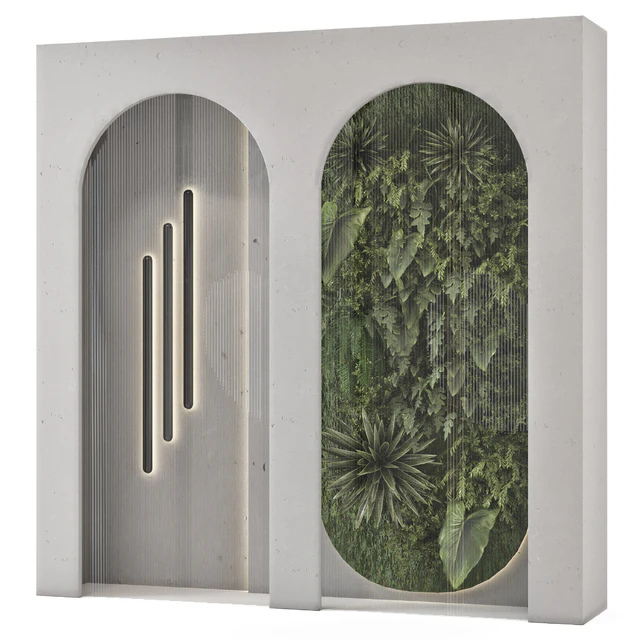 Wall Vertical Garden Behind the Glass 2687 — Скачать