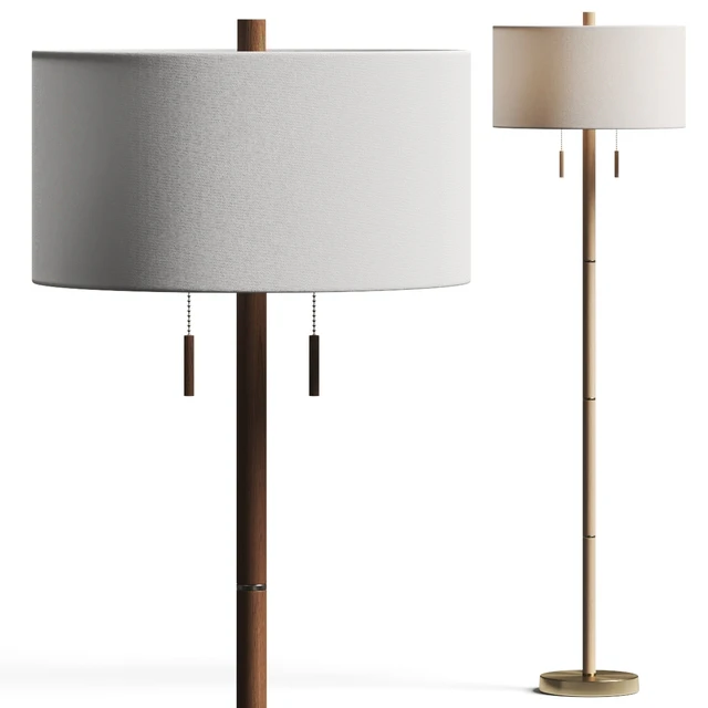 Pottery Barn Laurin Wood Floor Lamp — Descargar