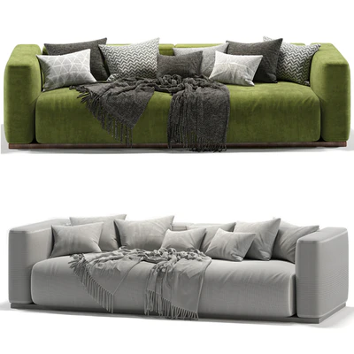 Lario Flexform double sofa-green — Ver 3
