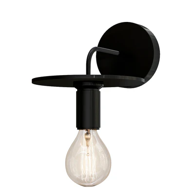 RH Utilitaire Knurled Disk Shade Sconce Black — Descargar