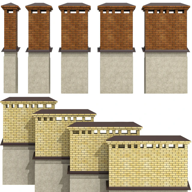 Дымовая труба дымоход вентиляционный канал / chimney smokestack ventilation — Скачать