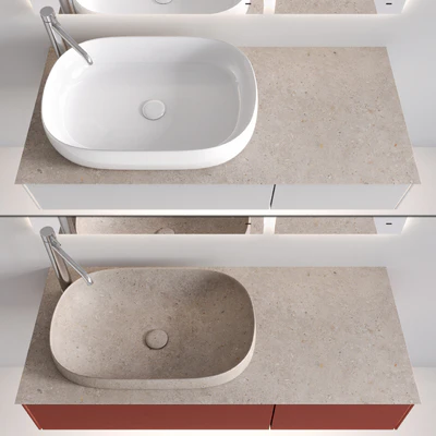 Sink with MAGICA cabinet, VETRATA mirror and ETERNA mixer, Kerama Marazzi — Ver 4