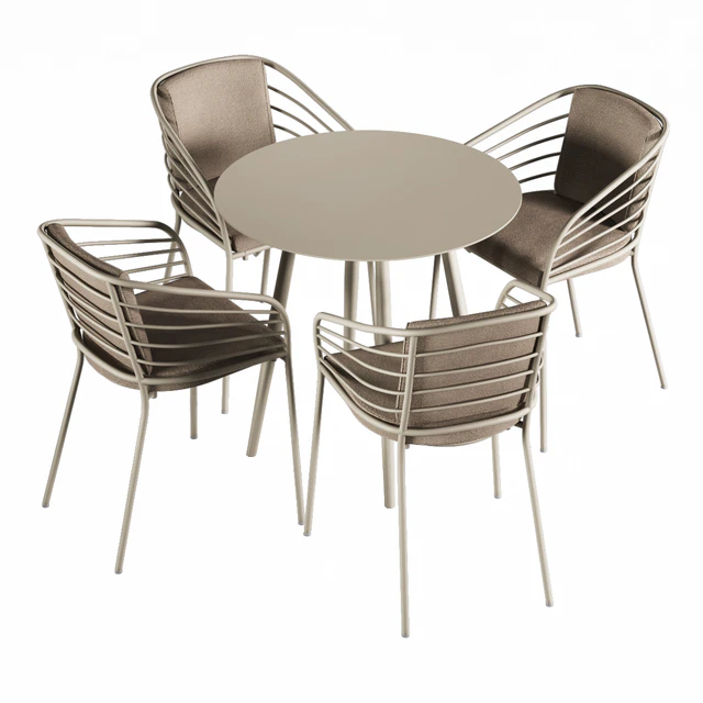 Cancún outdoor cafe table and chair set by BoConcept — Скачать