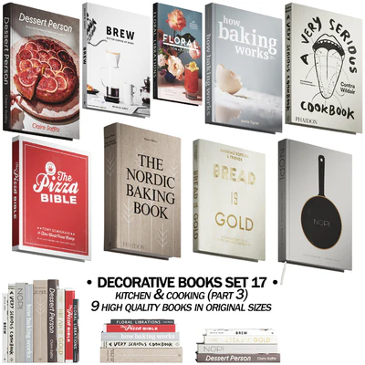 146 decorative books set 17 kitchen and cooking P03 — Ver 1