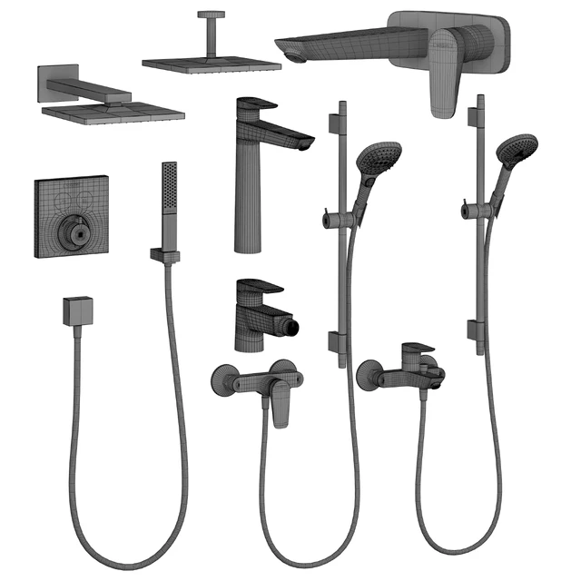 HANSGROHE Set 2 | Rainfinity | Raindance | Talis с регулируемой установкой лейки — Скачать