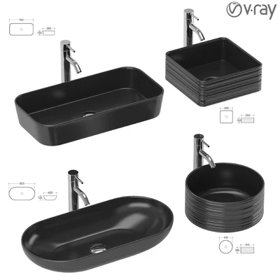 collection of wash basin 03 — Вид 1