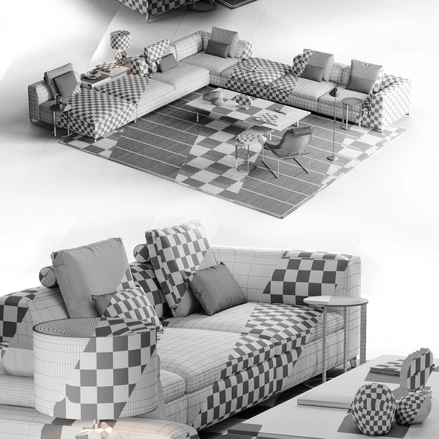B & B Michel Club sofa set — Descargar