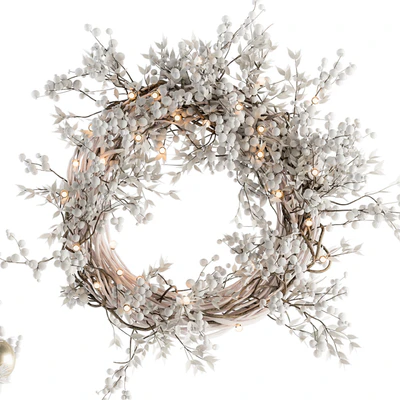 Christmas Decoration 14 - Christmas White and Gold Tree with Gift — View 5