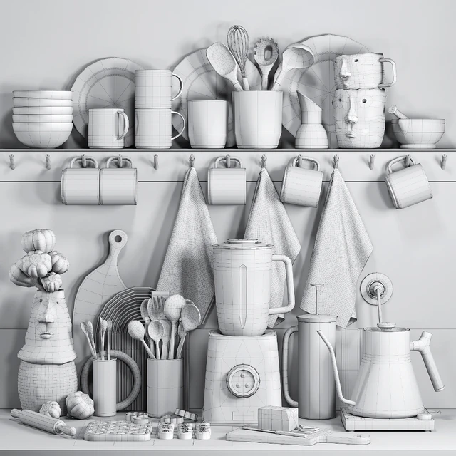 Decorative kitchen set 07 — Скачать
