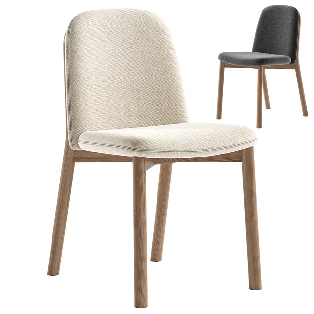 Julie upholstered ash wood chair — Скачать