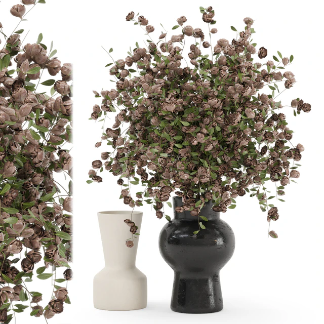 Plants Bouquet Collection In Concrete Pots - Set 1449 — Скачать