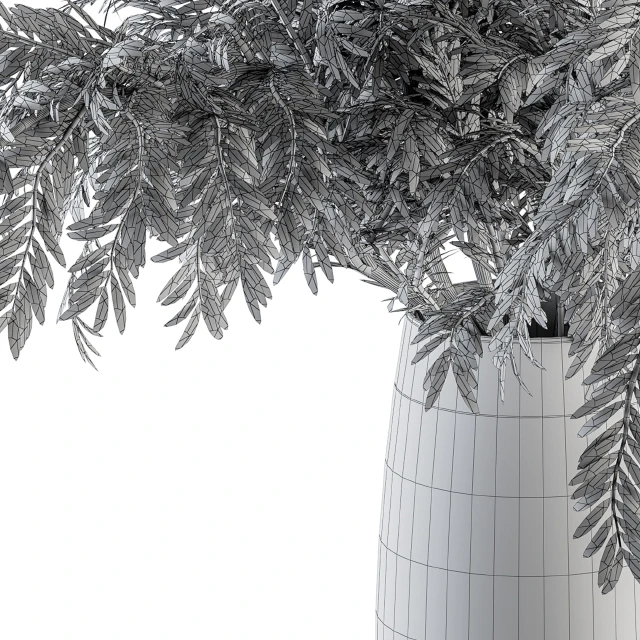 Bouquet - Green Branch in Glass vase 64 — Descargar