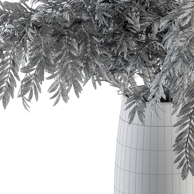 Bouquet - Green Branch in Glass vase 64 — Ver 4
