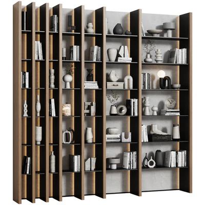 Bookcase in modern minimalist style 04 — Ver 3