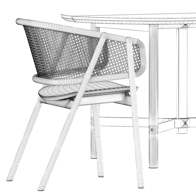 CANE ARMCHAIR – 01, ARCH TABLE – Y BASE — Скачать