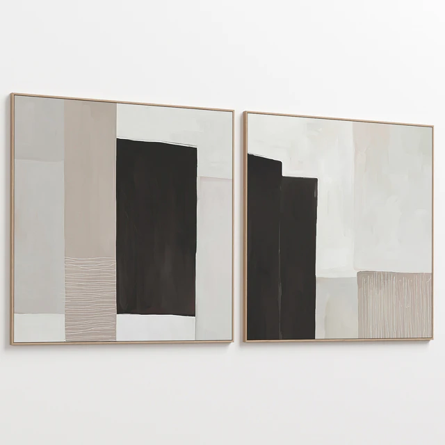 Large Abstract Neutral Wall Art C-440 — Скачать