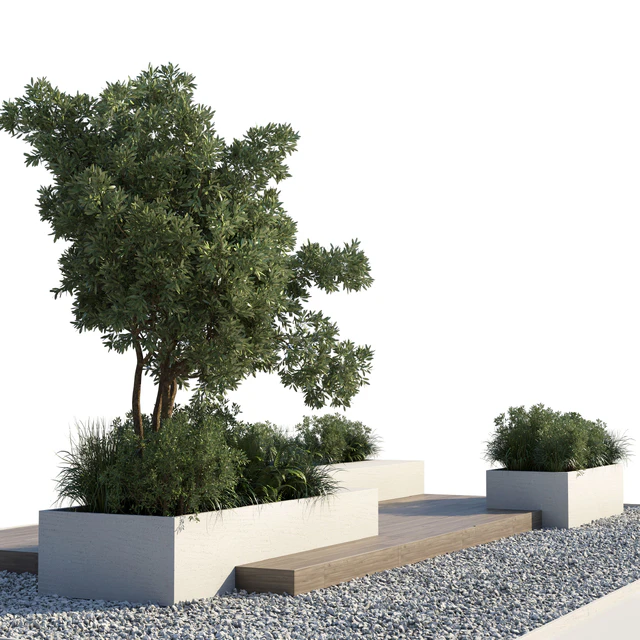 Backyard - Urban Environment Urban Furniture Green Benches 18 corona — Descargar