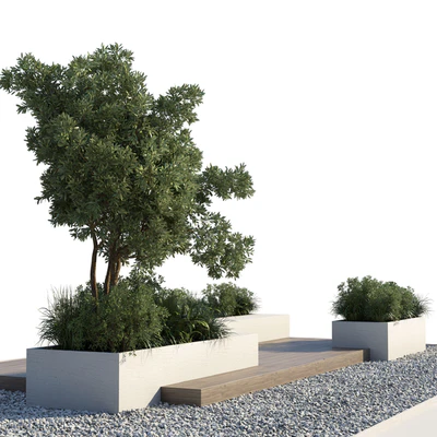 Backyard - Urban Environment Urban Furniture Green Benches 18 corona — Ver 6