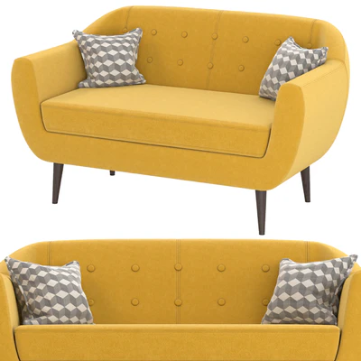Диван Роттердам Velvet Yellow — Вид 5