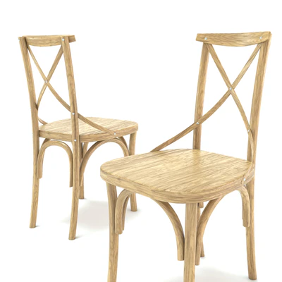 ODGER Table and 6 Teak Cross Back Dining Chair — Вид 3
