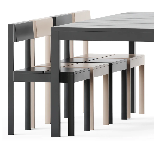 Table and Chair Na Xemena by Gandia Blasco / Outdoor furniture — Descargar