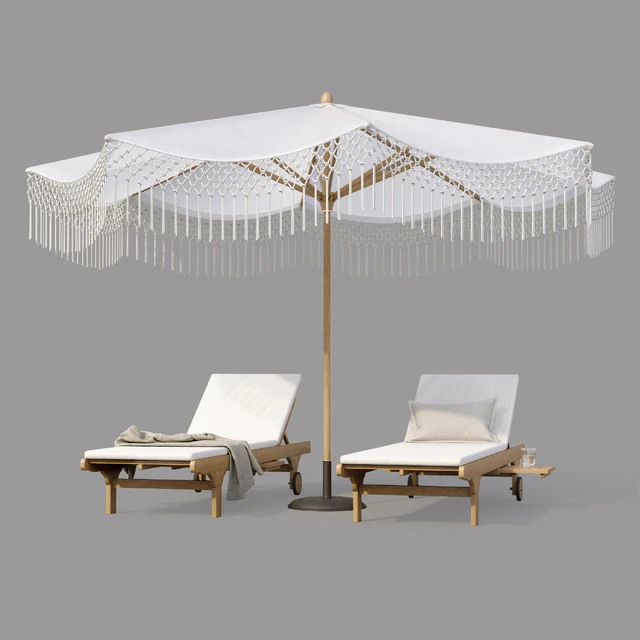 Umbrella Patio Parasol and Timber Sun Lounge — Descargar