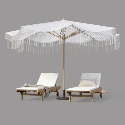 Umbrella Patio Parasol and Timber Sun Lounge — скачать