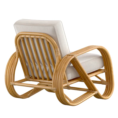 Pretzel Rattan Armchair Standard Lincoln Brooks — Вид 5