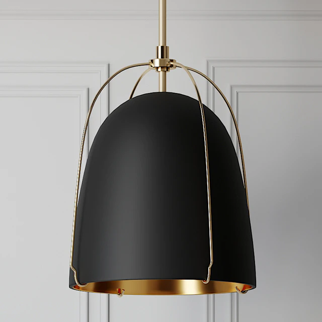 HALEIGH 8" CLEAR & OPAL SPLIT GLASS DOME PENDANT — Download
