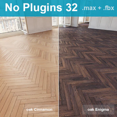 Herringbone parquet 32 ​​(2 species, without the use of plug-ins) — Ver 1
