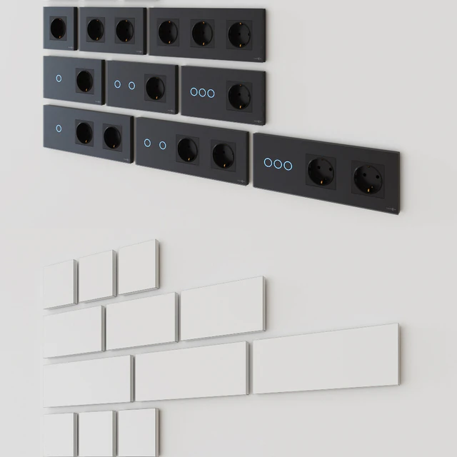 TouchMe electric sockets and switches - Black — Скачать