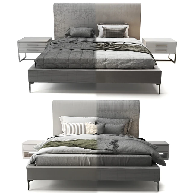 Andes Deco Upholstered Bed — Descargar