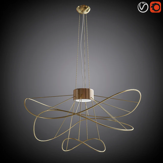 Set chandeliers HOOPS AXO LIGHT — Descargar