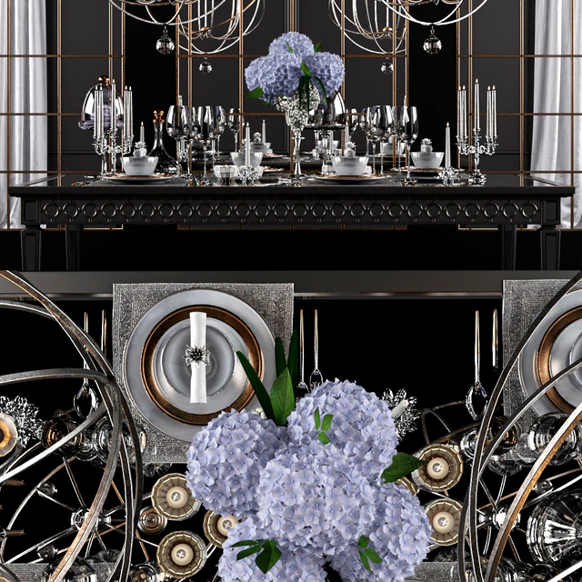 Sophie Mirrored Dining Table set — Descargar