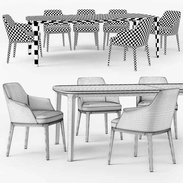 Poliform Sophie armchair Henry table — Descargar