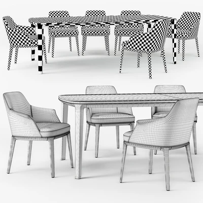 Poliform Sophie armchair Henry table — Ver 3