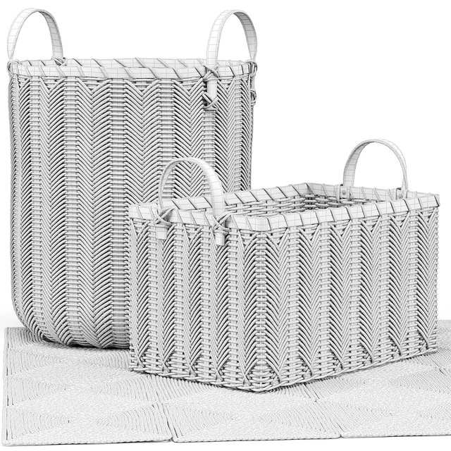 Petaluma Basket, Seagrass Squares Rug — Descargar